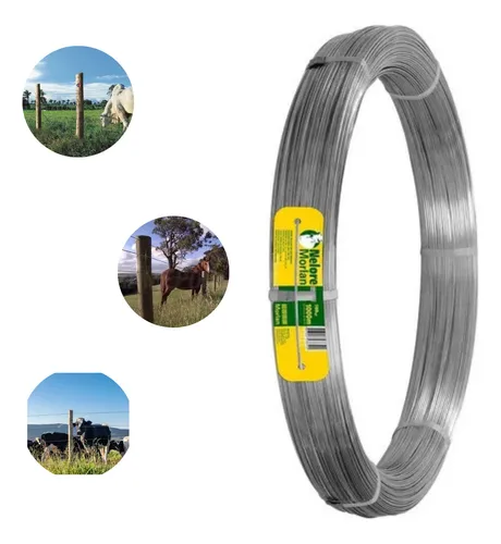 Arame Liso Ovalado Para Gado 1000m Cerca Rural Galvanizado